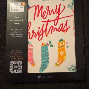 Hallmark Merry Christmas Video Greeting Cards - Red, Green, Blue, Orange
